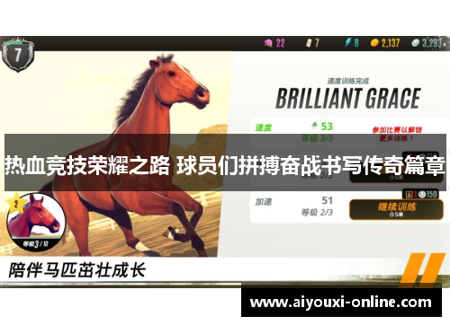 热血竞技荣耀之路 球员们拼搏奋战书写传奇篇章